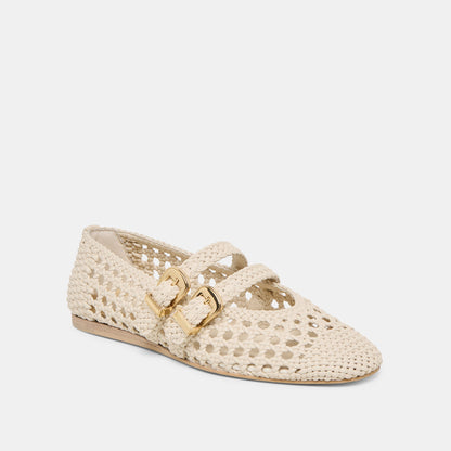 Baylee Creme Woven Stella Ballet Flats | Dolce Vita New