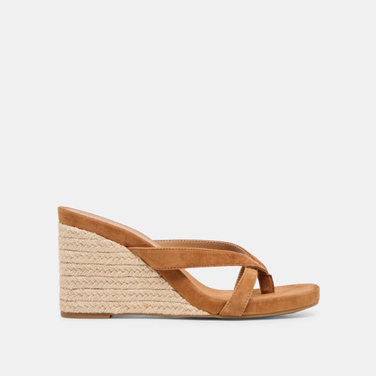 Helan Espadrille Brown Suede Wedges | Dolce Vita New