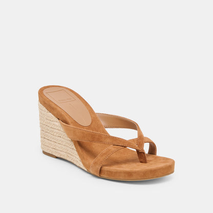 Helan Espadrille Brown Suede Wedges | Dolce Vita New