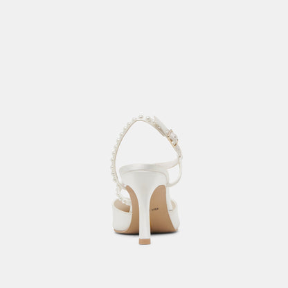 KAMRA PEARL HEELS TRUE WHITE SATIN
 – Dolce Vita | Dolce Vita Great Value
