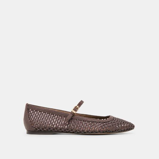 Reyes Chocolate Woven Raffia Ballet Flats | Dolce Vita Popular