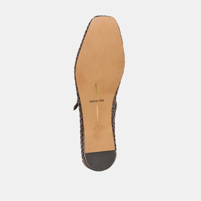 Reyes Chocolate Woven Raffia Ballet Flats | Dolce Vita Popular