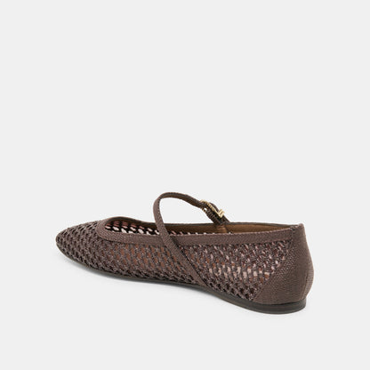 Reyes Chocolate Woven Raffia Ballet Flats | Dolce Vita Popular