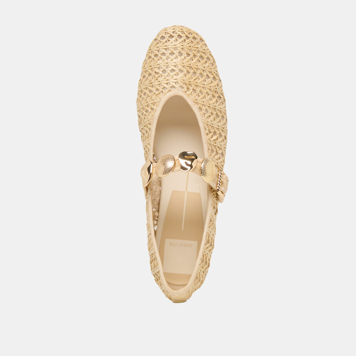 Relan Natural Cross Hatch Raffia Ballet Flats | Dolce Vita New