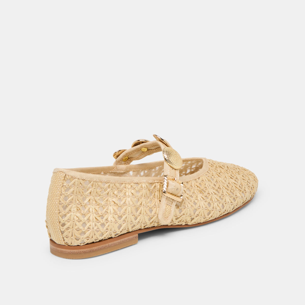 Relan Natural Cross Hatch Raffia Ballet Flats | Dolce Vita New