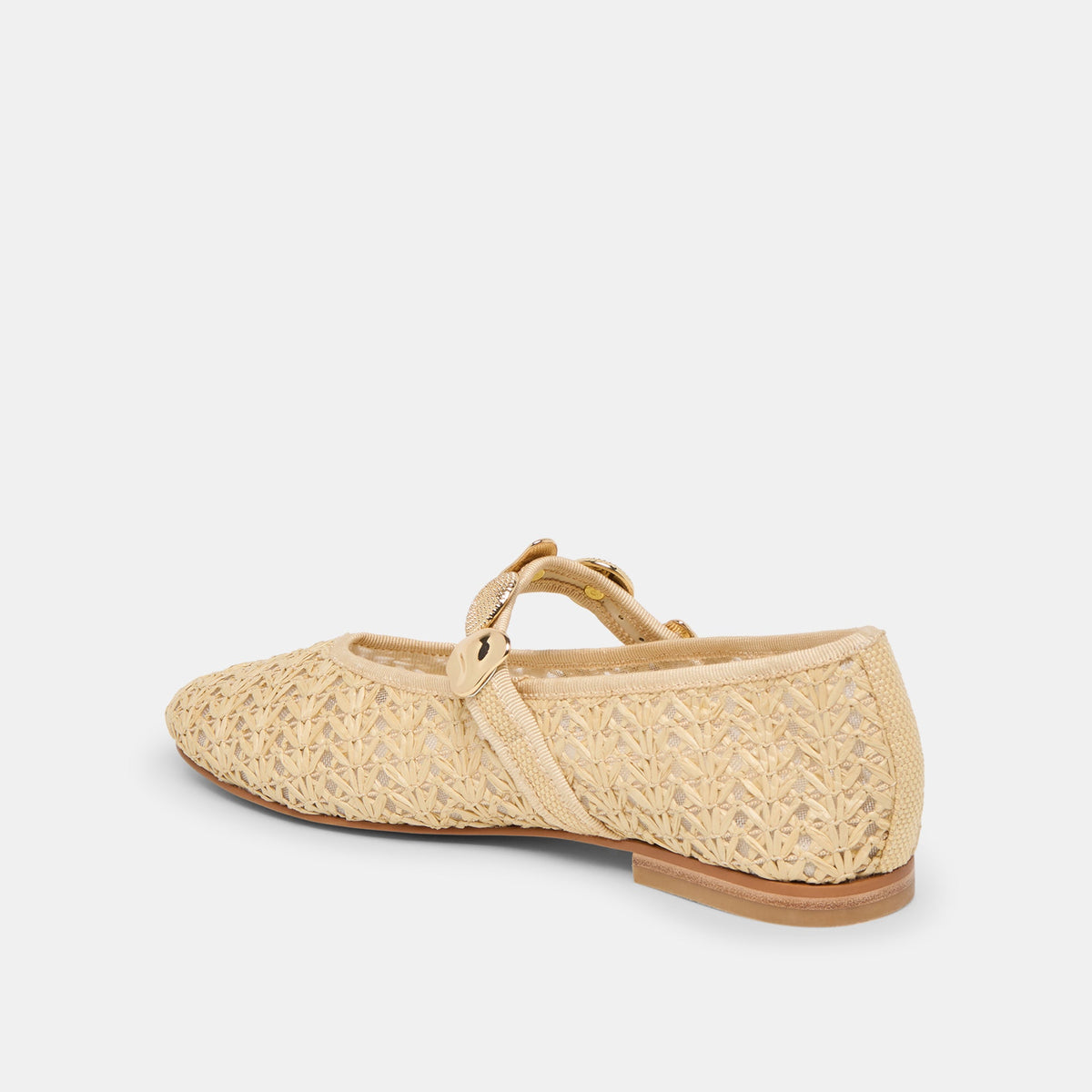 Relan Natural Cross Hatch Raffia Ballet Flats | Dolce Vita New