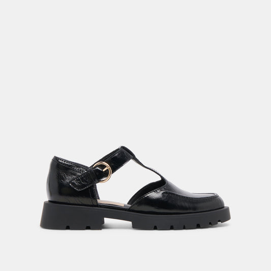 EMILIO FLATS MIDNIGHT CRINKLE PATENT LEATHER
 – Dolce Vita | Dolce Vita Exclusive