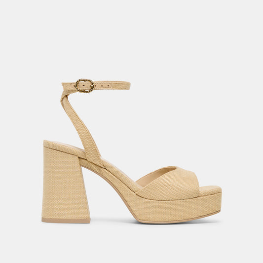 Felica Natural Raffia Heels | Dolce Vita Premium