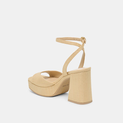 Felica Natural Raffia Heels | Dolce Vita Premium