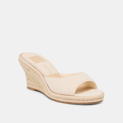 Vaya Ecru Linen Wedges | Dolce Vita Quality