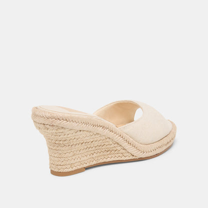 Vaya Ecru Linen Wedges | Dolce Vita Quality