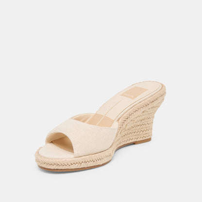 Vaya Ecru Linen Wedges | Dolce Vita Quality
