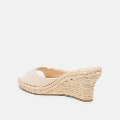 Vaya Ecru Linen Wedges | Dolce Vita Quality