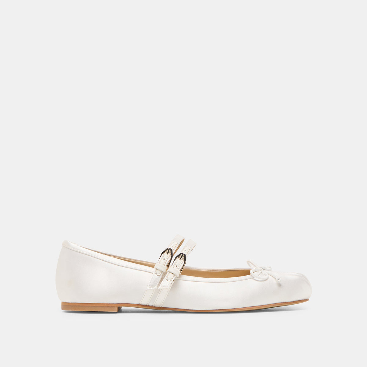 Gibsen True White Satin Ballet Flats | Dolce Vita Quality