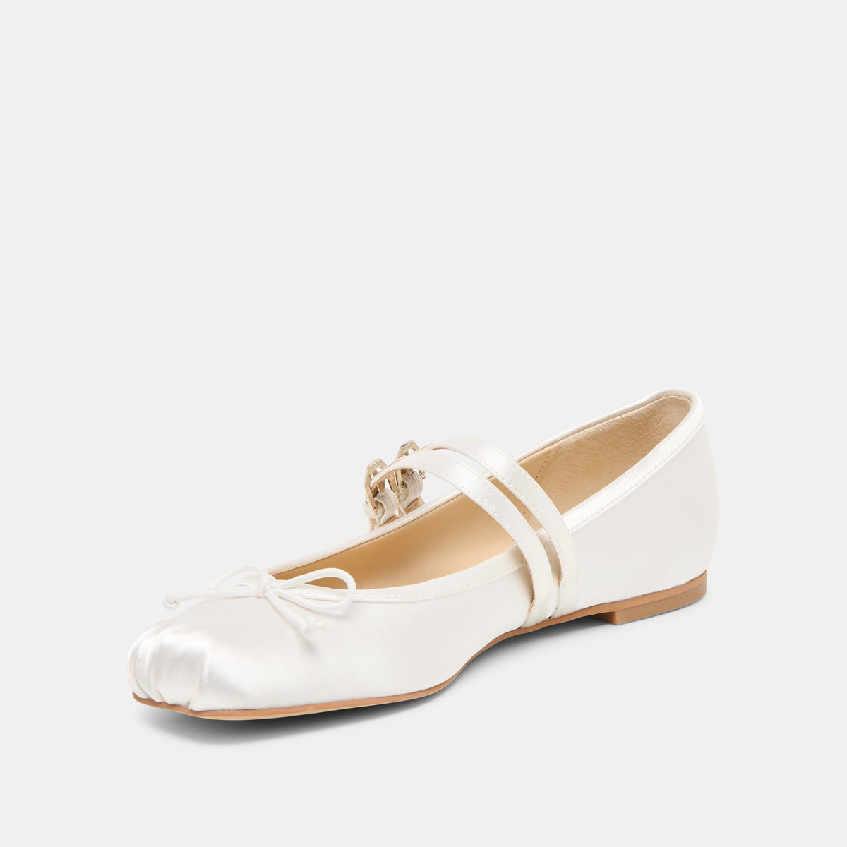 Gibsen True White Satin Ballet Flats | Dolce Vita Quality