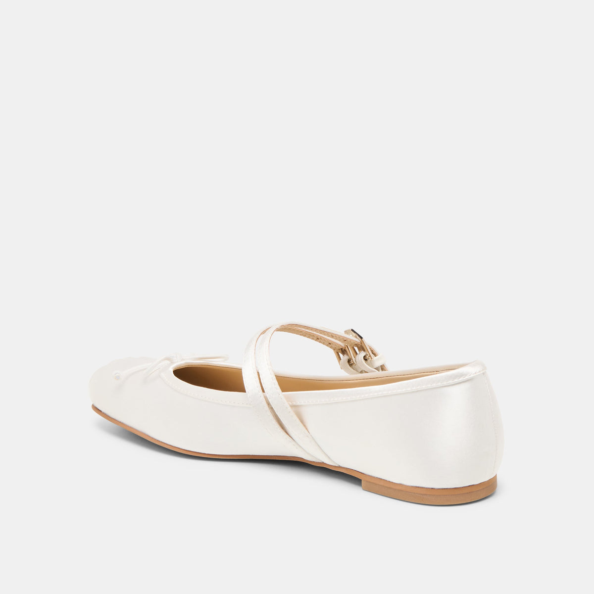 Gibsen True White Satin Ballet Flats | Dolce Vita Quality