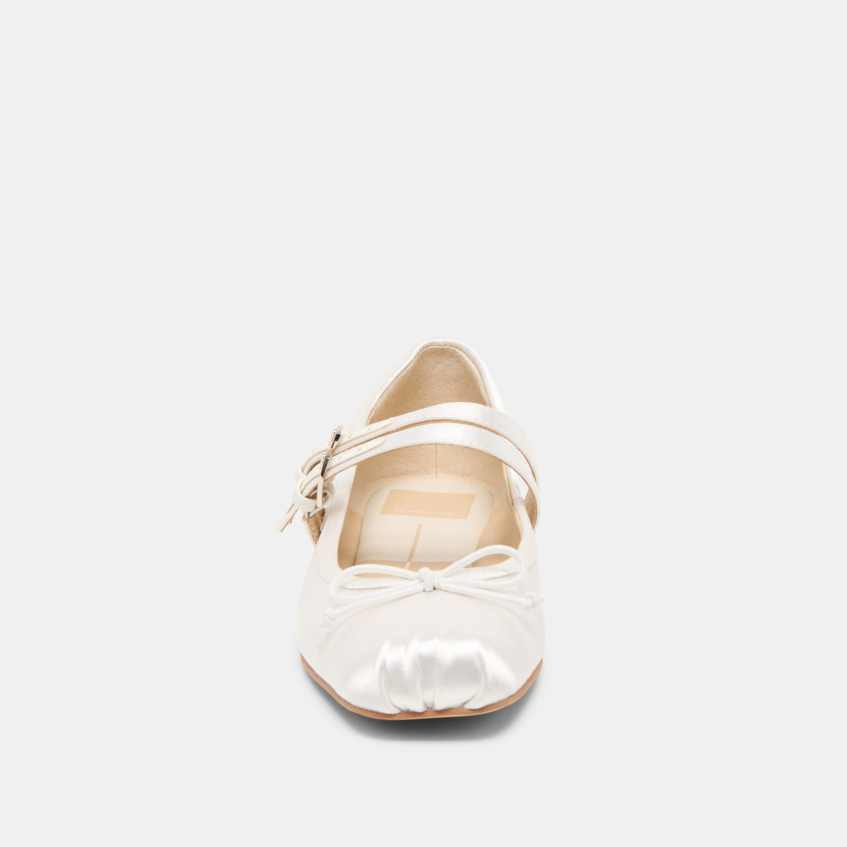 Gibsen True White Satin Ballet Flats | Dolce Vita Quality