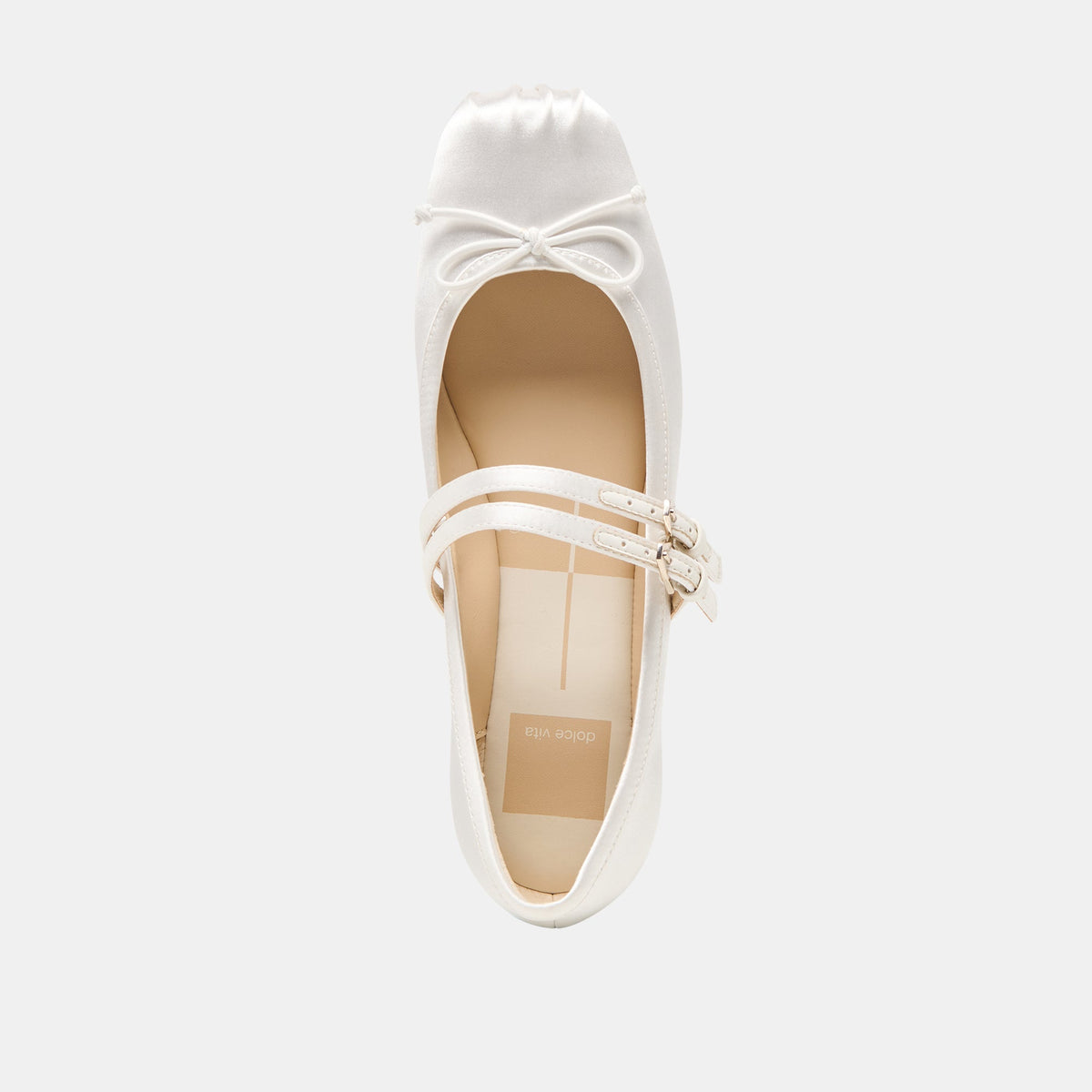 Gibsen True White Satin Ballet Flats | Dolce Vita Quality