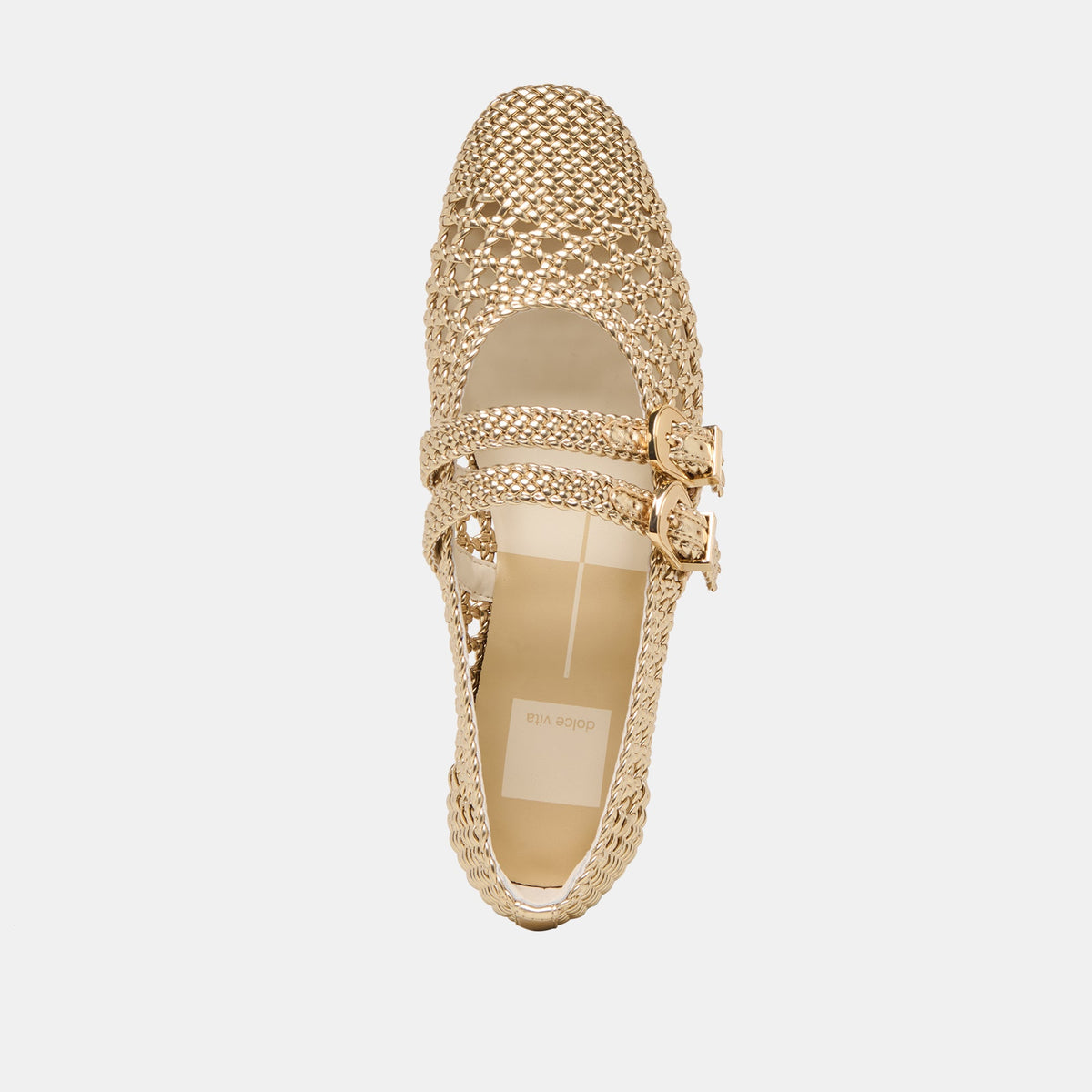 Baylee Gold Woven Stella Ballet Flats | Dolce Vita Sale