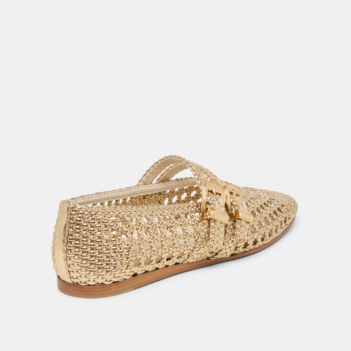 Baylee Gold Woven Stella Ballet Flats | Dolce Vita Sale