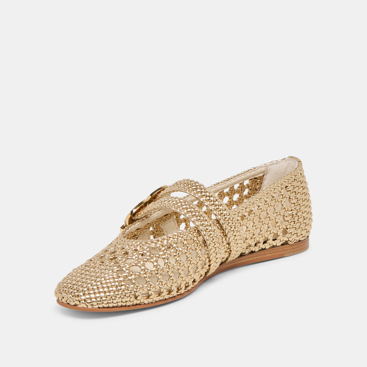 Baylee Gold Woven Stella Ballet Flats | Dolce Vita Sale