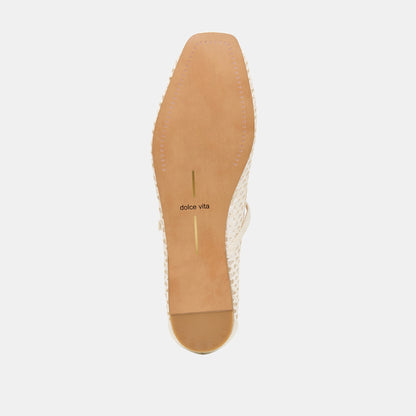 Reyes White Woven Raffia Ballet Flats | Dolce Vita Exclusive