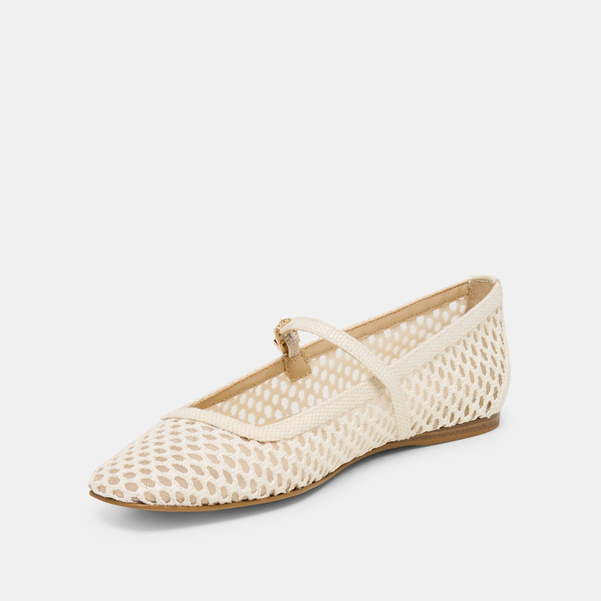 Reyes White Woven Raffia Ballet Flats | Dolce Vita Exclusive