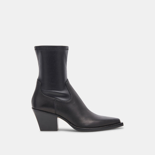 Rutger Boots Black Leather | Women's Black Leather Mid-Ankle Boots
 – Dolce Vita | Dolce Vita Sale