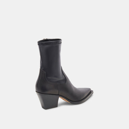 Rutger Boots Black Leather | Women's Black Leather Mid-Ankle Boots
 – Dolce Vita | Dolce Vita Sale