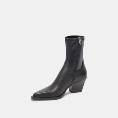 Rutger Boots Black Leather | Women's Black Leather Mid-Ankle Boots
 – Dolce Vita | Dolce Vita Sale