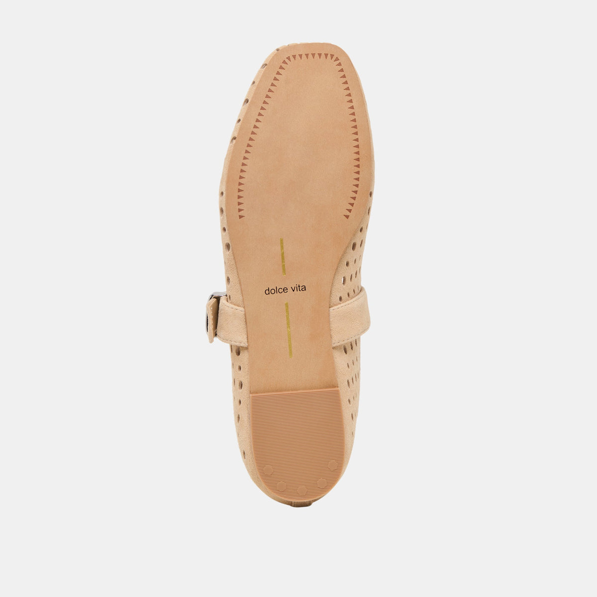 Mikel Camel Perforated Suede Ballet Flats | Dolce Vita Premium