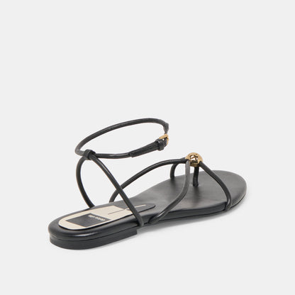 Kenley Black Leather Sandals | Dolce Vita Everyday