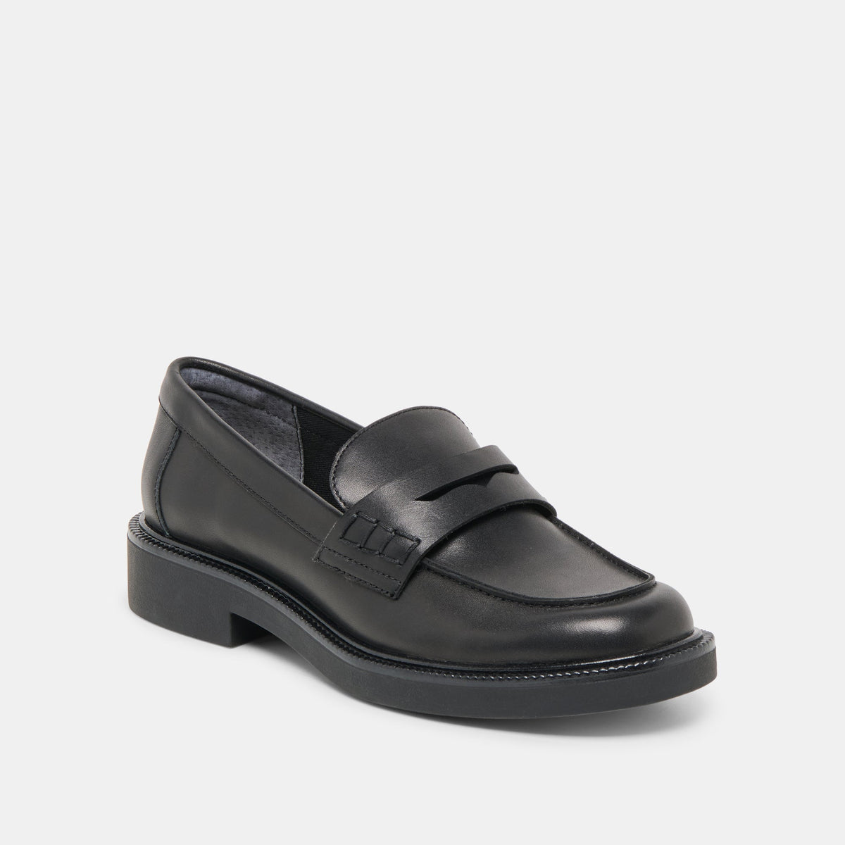 Tiggy Black Leather Loafers | Dolce Vita Essential