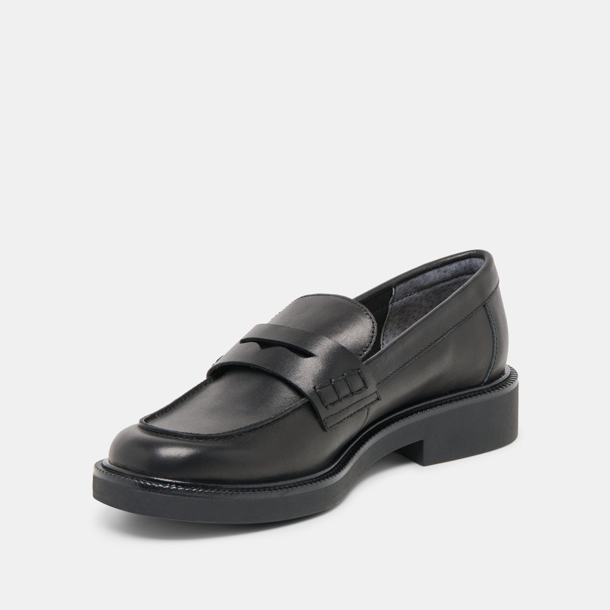 Tiggy Black Leather Loafers | Dolce Vita Essential
