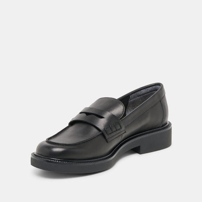 Tiggy Black Leather Loafers | Dolce Vita Essential