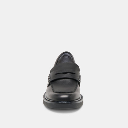 Tiggy Black Leather Loafers | Dolce Vita Essential