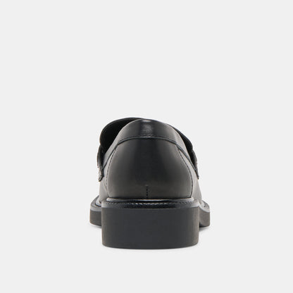 Tiggy Black Leather Loafers | Dolce Vita Essential