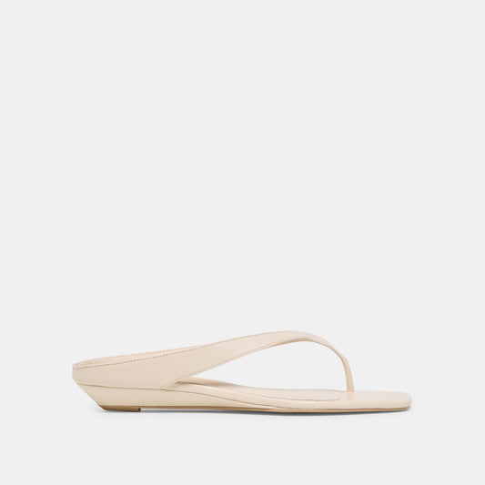 GIZEL Bone Leather Thong Square-Toe Sandals | Dolce Vita Classic