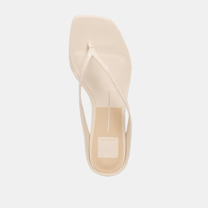 GIZEL Bone Leather Thong Square-Toe Sandals | Dolce Vita Classic