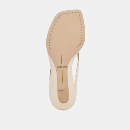 GIZEL Bone Leather Thong Square-Toe Sandals | Dolce Vita Classic
