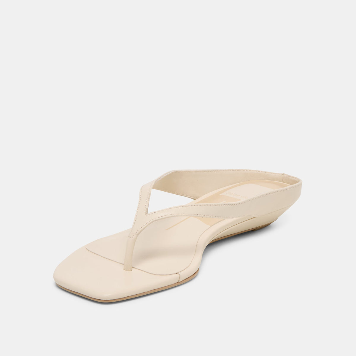 GIZEL Bone Leather Thong Square-Toe Sandals | Dolce Vita Classic