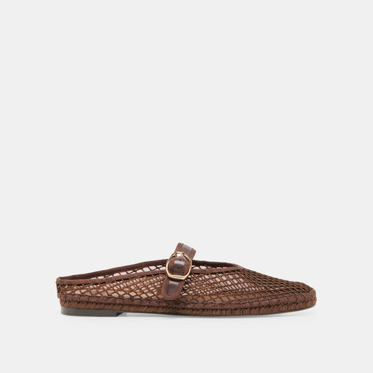 Milie Chocolate Woven Mesh Flats | Dolce Vita New