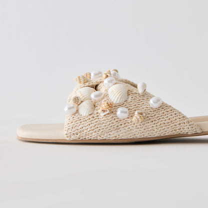Lizza Oatmeal Beaded Raffia Sandals | Dolce Vita Best Price