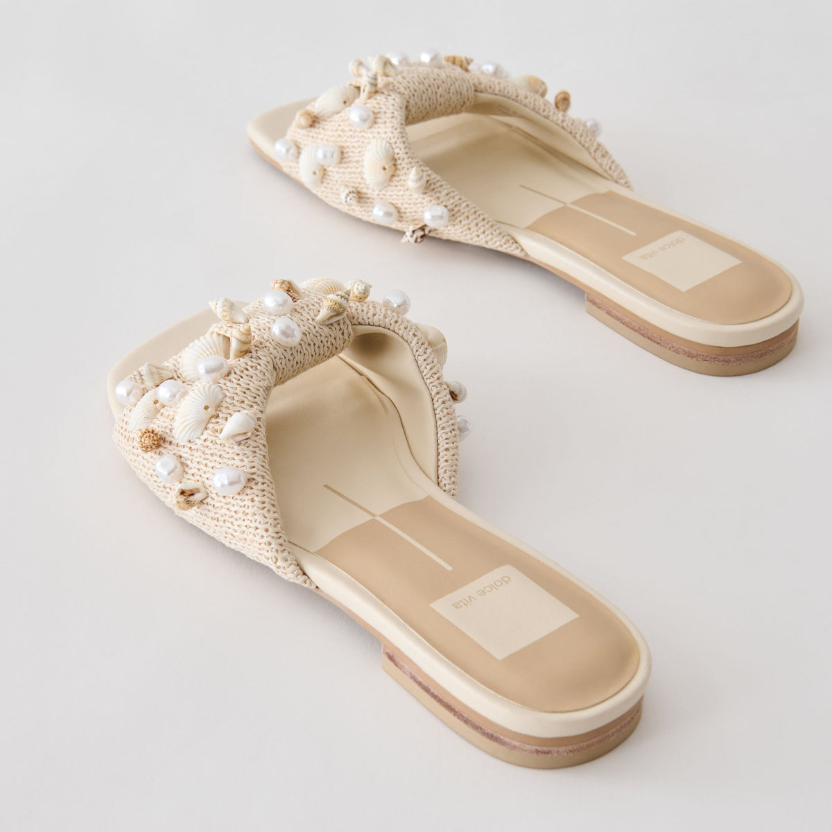 Lizza Oatmeal Beaded Raffia Sandals | Dolce Vita Best Price