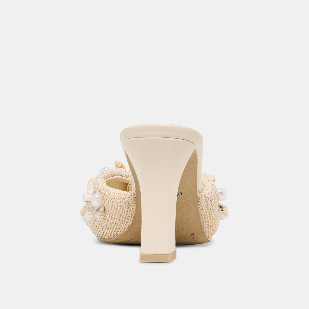Tylah Oatmeal Beaded Raffia Heels | Dolce Vita Hot Sale