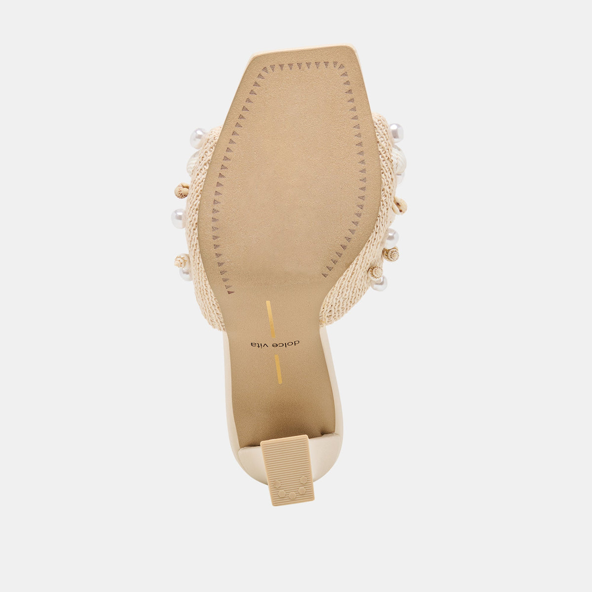 Tylah Oatmeal Beaded Raffia Heels | Dolce Vita Hot Sale