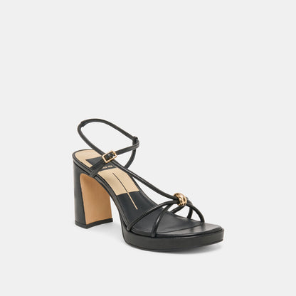 Odete Black Leather Heels | Dolce Vita Popular