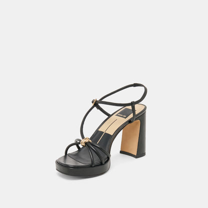 Odete Black Leather Heels | Dolce Vita Popular