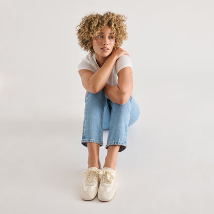 Itzy Vanilla Satin Sneakers | Dolce Vita New
