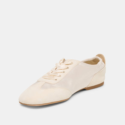 Itzy Vanilla Satin Sneakers | Dolce Vita New